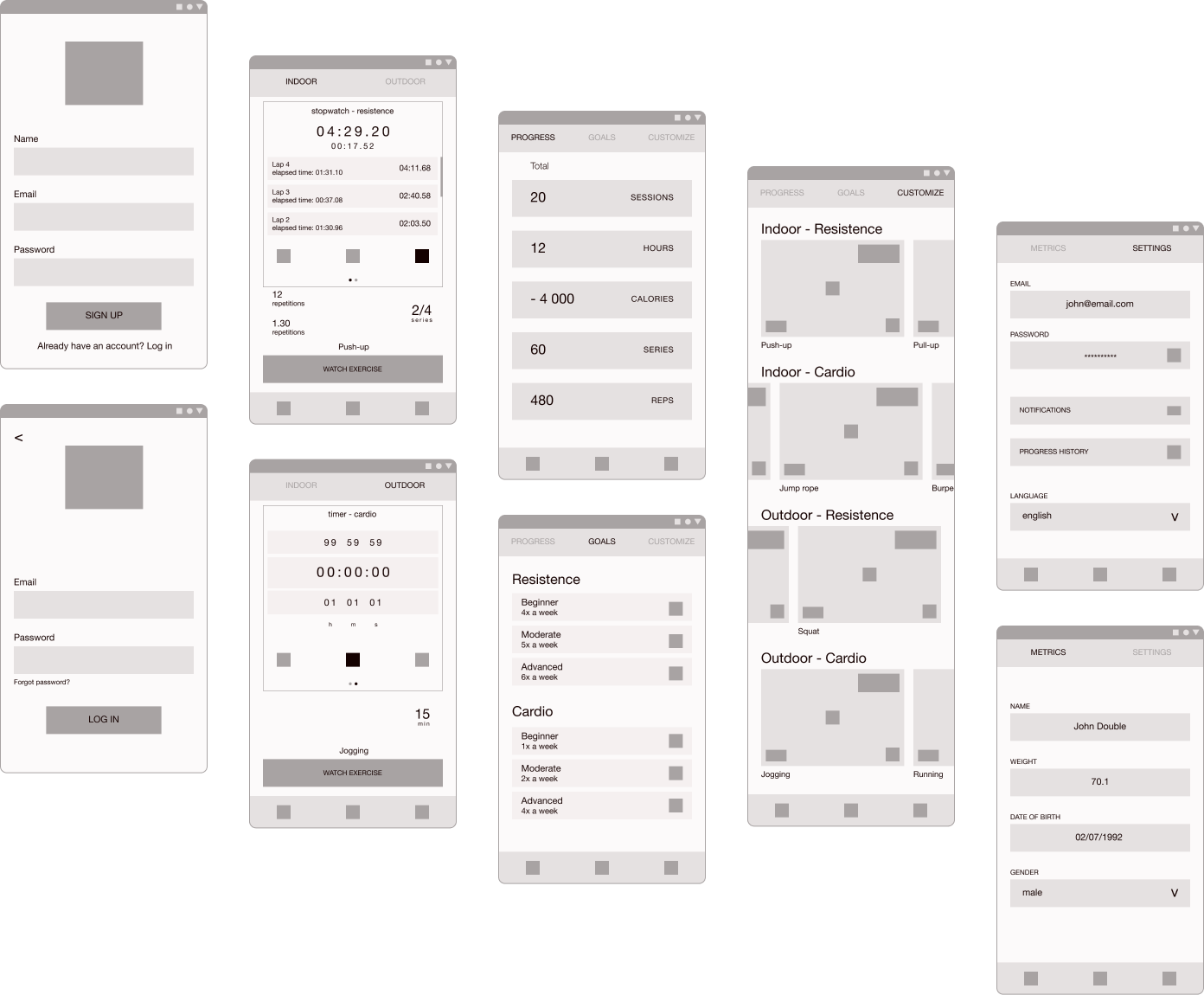 wireframes